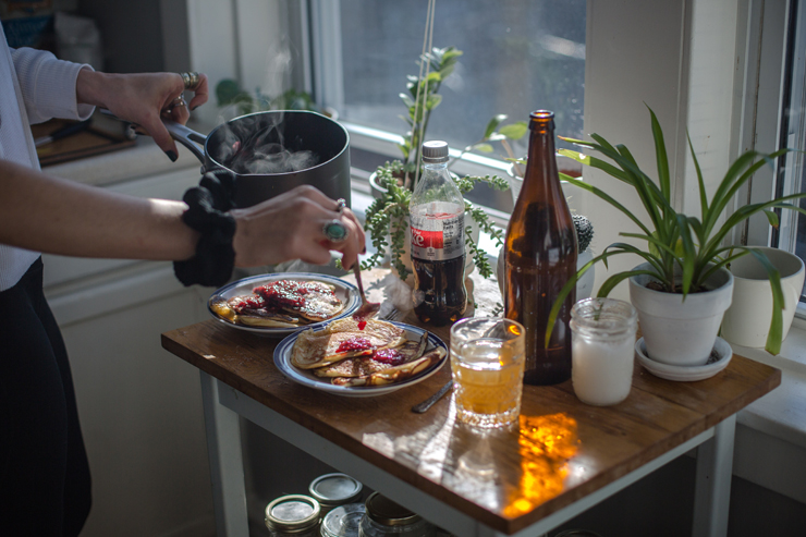 gluten free pancake plating